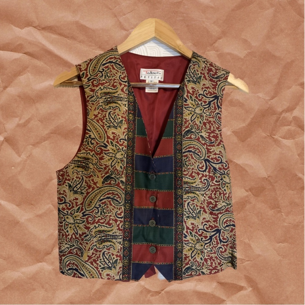 Paisley Print 90s Vest by Talbots Petites